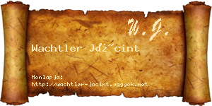 Wachtler Jácint névjegykártya
